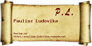 Paulisz Ludovika névjegykártya